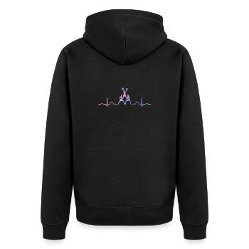 Cheerpom pom girls Mom Cheerleading - Veste à capuche bio Premium Unisexe - noir - Dos - Nico (187cm)