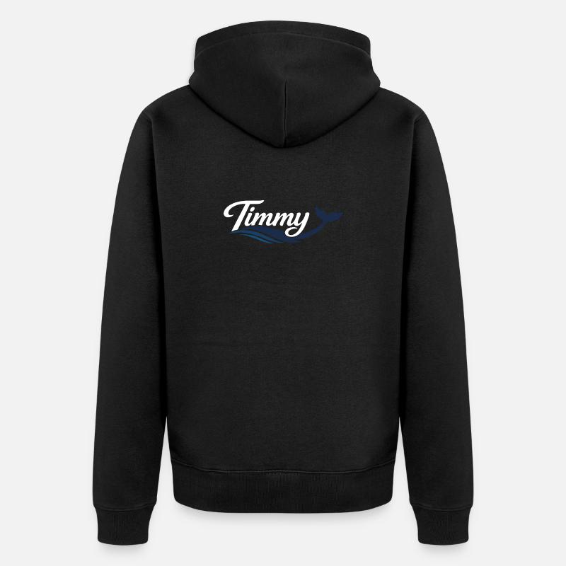 Timmy Wal - Typographie - Veste à capuche bio Premium Unisexe - noir