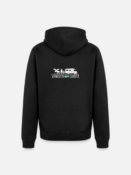 Schweden Camper Silhouette - Unisex Premium Bio Zip Hoodie - Schwarz
