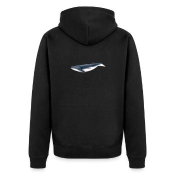 Tropical baby whale Baby whale - Baby baleine - Unisex Premium Organic Zip Hoodie - black - Back - Nico (187cm)