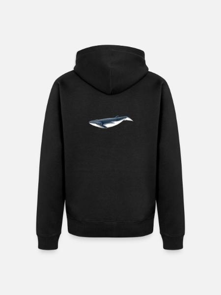 baleine Bebe Bryde - Bébé Baleine - Veste à capuche bio Premium Unisexe - noir