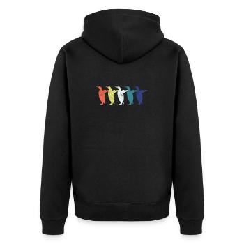 Pingouins - Veste à capuche bio Premium Unisexe - noir - Dos - Nico (187cm)