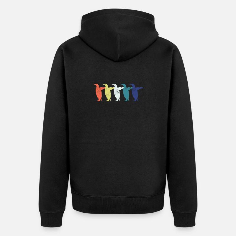 Pingouins - Veste à capuche bio Premium Unisexe - noir