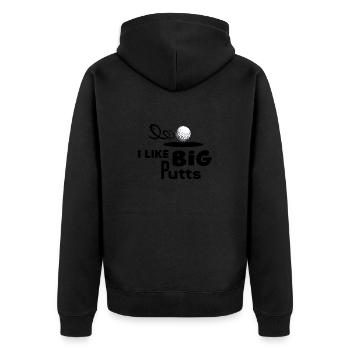 Golf Golf Golf Putts Golf Players Golf Course - Unisex Premium Organic Zip Hoodie - black - Back - Nico (187cm)