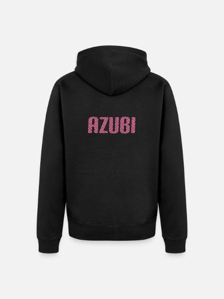 Azubi Tshirt 6 23 rosa - Unisex Premium Bio Zip Hoodie - Schwarz