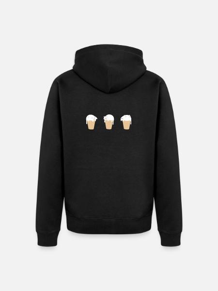 Glace Chat Bébé Glace - Veste à capuche bio Premium Unisexe - noir