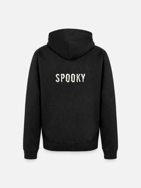 Spooky Spooky Halloween Print - Unisex Premium Organic Zip Hoodie - black