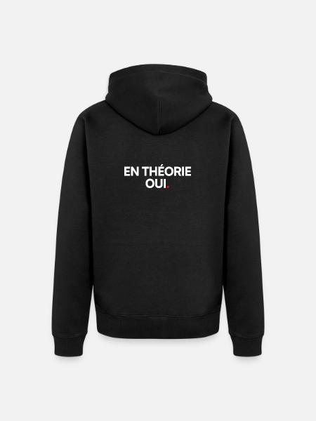 En théorie... - Veste à capuche bio Premium Unisexe - noir
