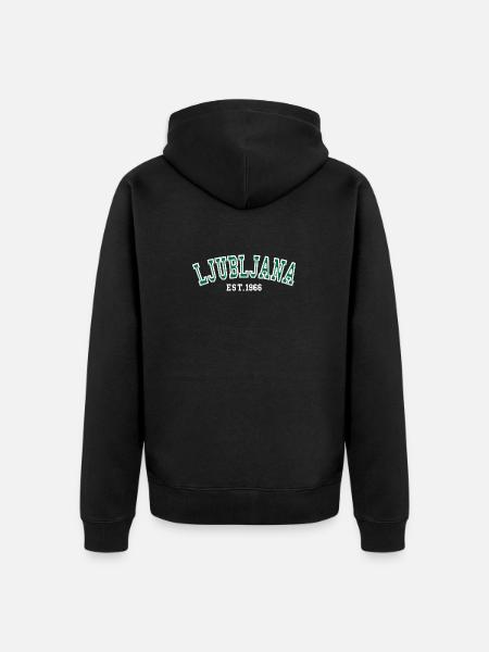 Ljubljana Est. 1966 - Unisex Premium Organic Zip Hoodie - black