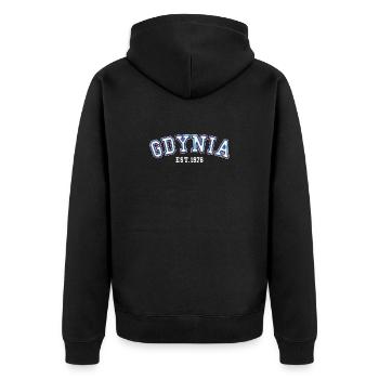 Gdynia Fondée en 1976 - Veste à capuche bio Premium Unisexe - noir - Dos - Nico (187cm)