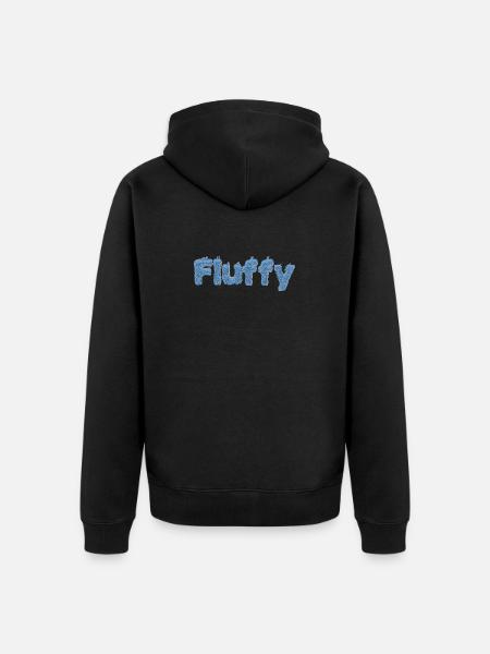 Fluffy - Unisex Premium Bio Zip Hoodie - Schwarz