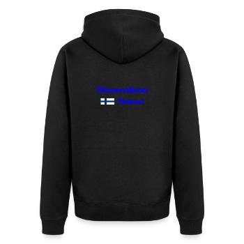Hämeenlinna Finland- Stylish prints - Unisex Premium Organic Zip Hoodie - black - Back - Nico (187cm)