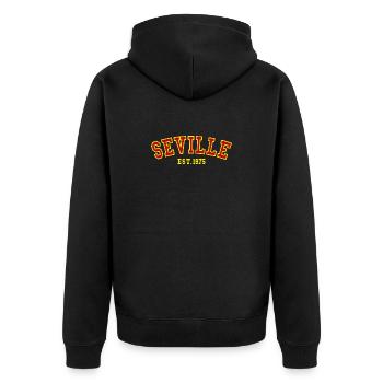 Séville Est.1975 - Veste à capuche bio Premium Unisexe - noir - Dos - Nico (187cm)