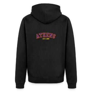 Athènes Est.1985 - Veste à capuche bio Premium Unisexe - noir - Dos - Nico (187cm)