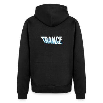 trance music logo design. - Unisex Premium Organic Zip Hoodie - black - Back - Nico (187cm)