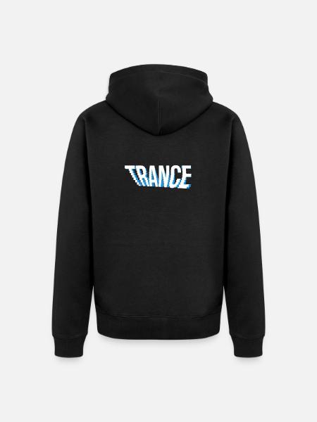 trance music logo design. - Unisex Premium Organic Zip Hoodie - black