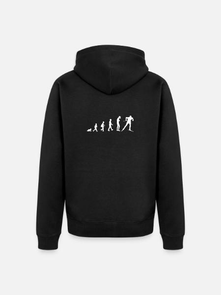 Development from baby to skier - Unisex Premium Organic Zip Hoodie - black
