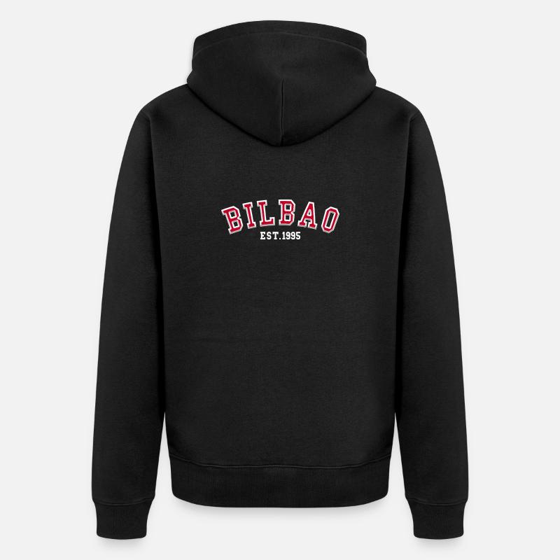 Bilbao Est. 1995 - Unisex Premium Bio Zip Hoodie - Schwarz