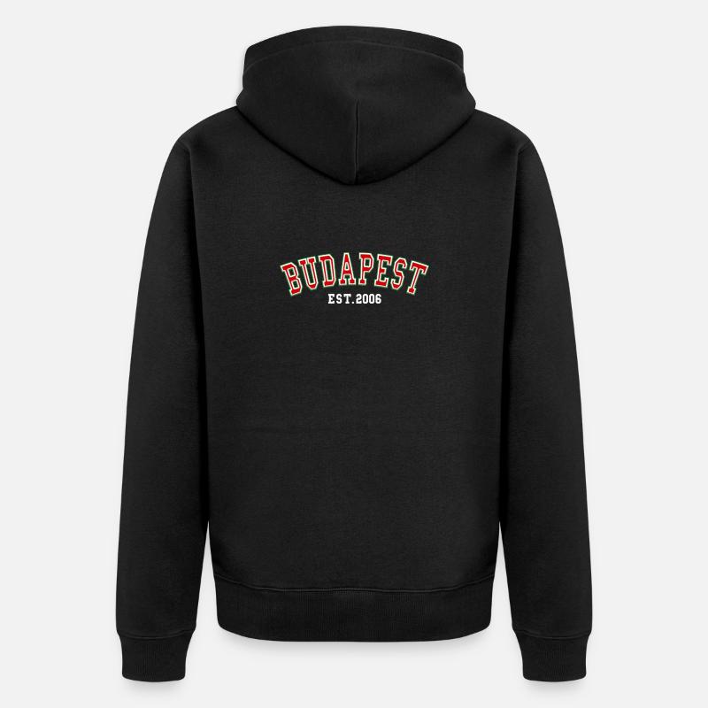 Budapest Fondée en 2006 - Veste à capuche bio Premium Unisexe - noir