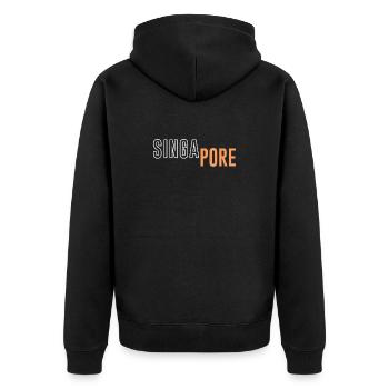 Singapour - Veste à capuche bio Premium Unisexe - noir - Dos - Nico (187cm)