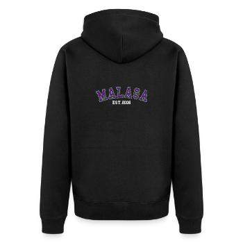 Malaga Fondée en 2006 - Veste à capuche bio Premium Unisexe - noir - Dos - Nico (187cm)