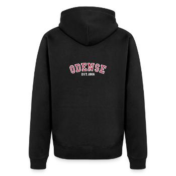 Odense Est. 2006 – Geburtstag - Unisex Premium Bio Zip Hoodie - Schwarz - Hinten - Nico (187cm)