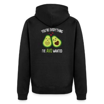 You're Everything I've AVO Wanted - Unisex Premium Organic Zip Hoodie - black - Back - Nico (187cm)