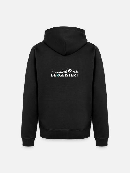 Bergeistert Alps Summit Motif - Unisex Premium Organic Zip Hoodie - black