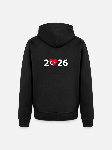 I love Türkei 2026, Urlaub in der Türkei 2026 - Unisex Premium Bio Zip Hoodie - Schwarz