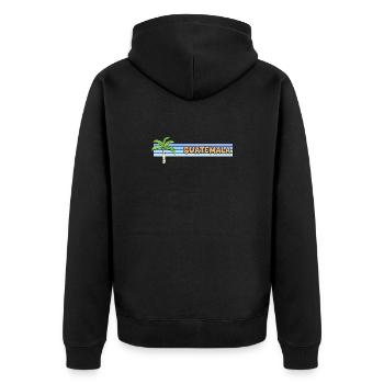 Gift for Guatemala - Unisex Premium Organic Zip Hoodie - black - Back - Nico (187cm)