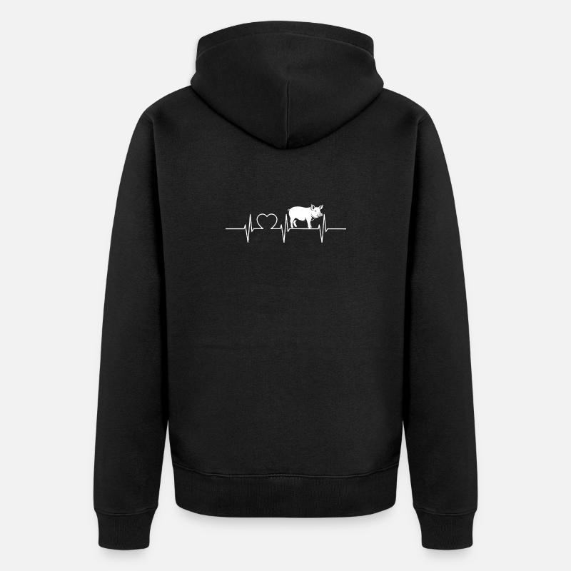 Cochon Cochon - Veste à capuche bio Premium Unisexe - noir