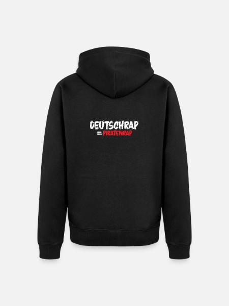 Piratenmusik-hiphop-deutschrap_rap1 - Unisex Premium Bio Zip Hoodie - Schwarz