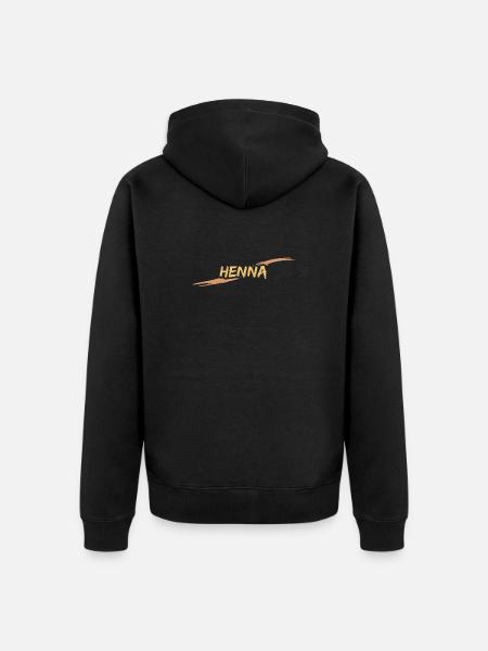 Henna gift - Unisex Premium Organic Zip Hoodie - black