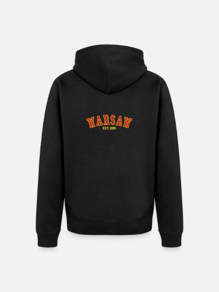Warsaw_Est_1995 - Veste à capuche bio Premium Unisexe - noir