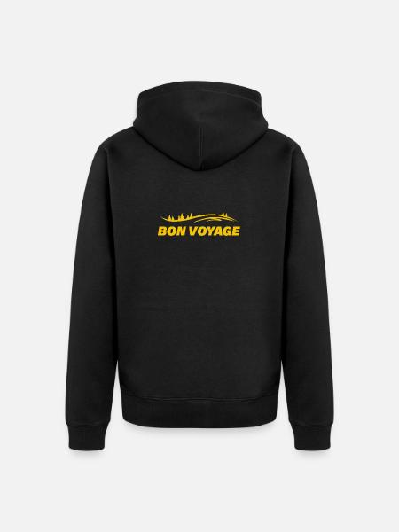 Bon Voyage - Unisex Premium Organic Zip Hoodie - black
