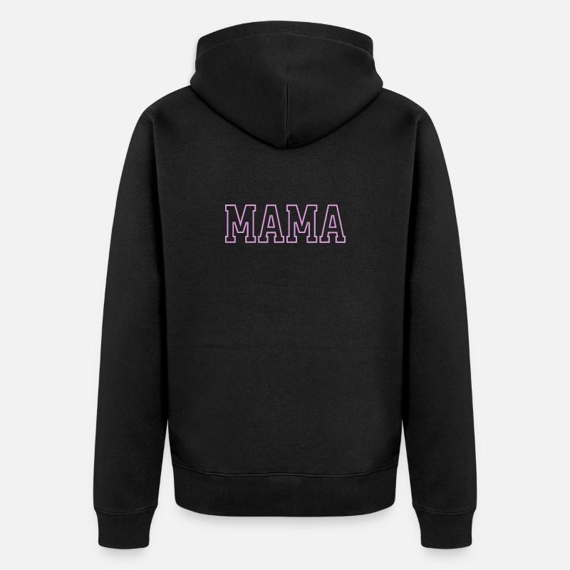 Lettrage de maman - Veste à capuche bio Premium Unisexe - noir