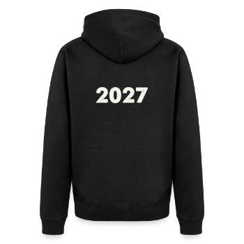 2027 - Veste à capuche bio Premium Unisexe - noir - Dos - Nico (187cm)