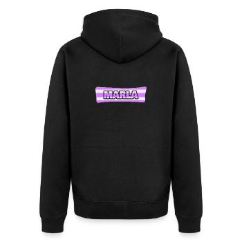 Marla en tant que mariage - Veste à capuche bio Premium Unisexe - noir - Dos - Nico (187cm)