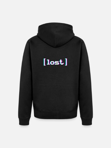 Lost Vaporwave - Unisex Premium Organic Zip Hoodie - black
