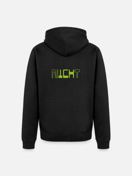 Nicht ICH - ICH Nicht  - Unisex Premium Bio Zip Hoodie - Schwarz