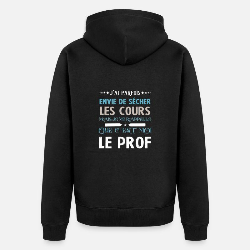 Prof Meilleur Professeur - Veste à capuche bio Premium Unisexe - noir