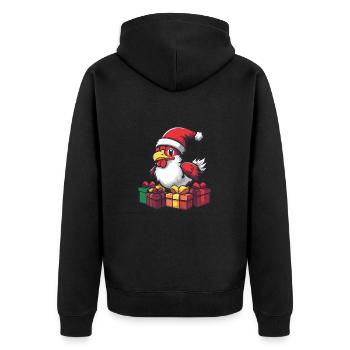 Coq Cadeaux de Noël - Veste à capuche bio Premium Unisexe - noir - Dos - Nico (187cm)