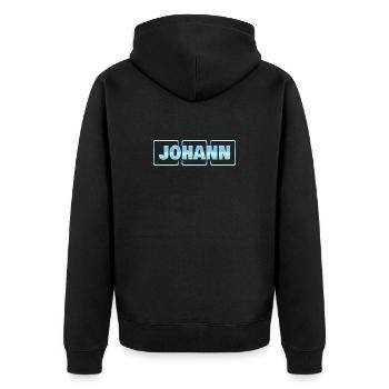 Johann bébé - Veste à capuche bio Premium Unisexe - noir - Dos - Nico (187cm)