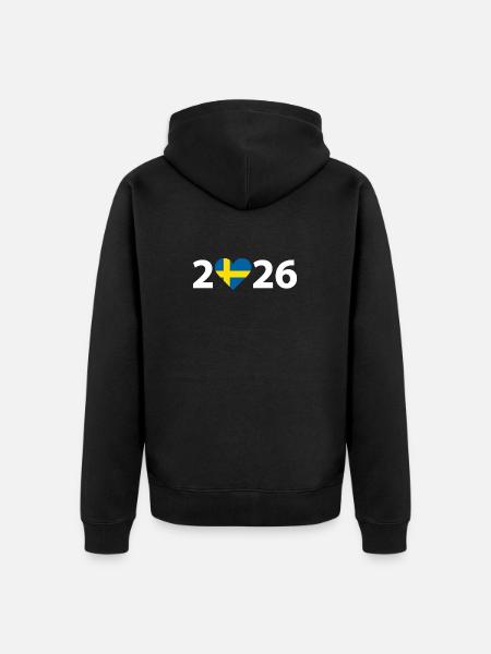 J’aime Suède 2026, Suède 2026 - Veste à capuche bio Premium Unisexe - noir