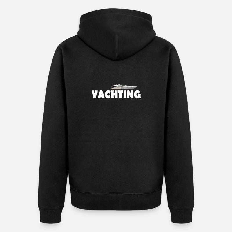 YACHTING - Unisex Premium Bio Zip Hoodie - Schwarz