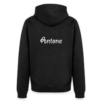 Antone - Veste à capuche bio Premium Unisexe - noir - Dos - Nico (187cm)