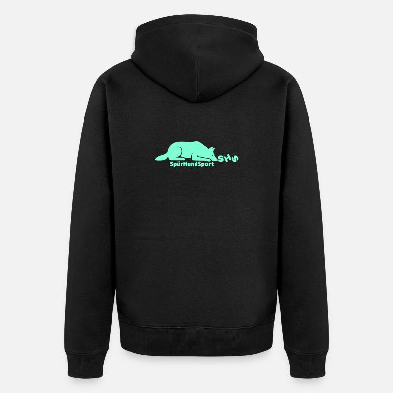 SHS Logo aquamarin - Unisex Premium Bio Zip Hoodie - Schwarz