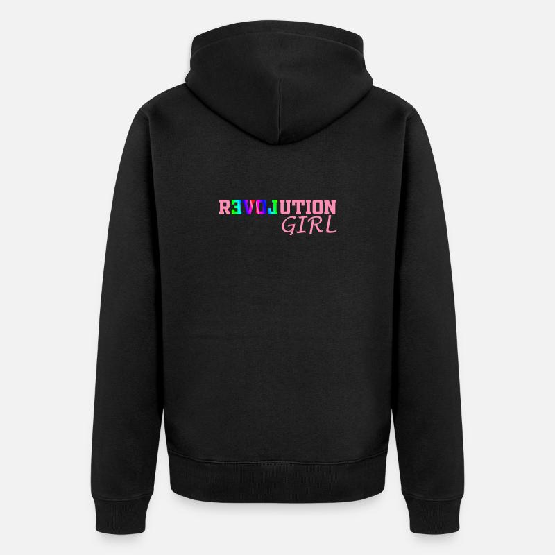 Fille de la Révolution - Veste à capuche bio Premium Unisexe - noir