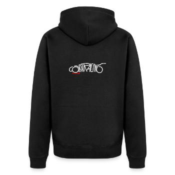 Slot racing voiture à sous blanc / rouge - Veste à capuche bio Premium Unisexe - noir - Dos - Nico (187cm)