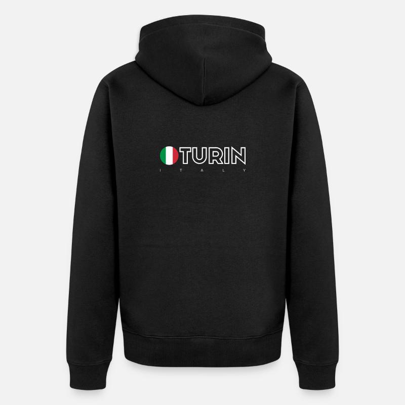 Turin - Veste à capuche bio Premium Unisexe - noir